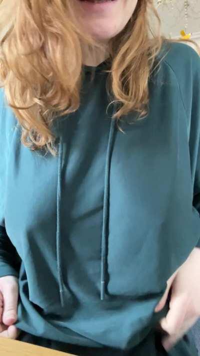 Did someone order a 5'2 redhead with triple D's?