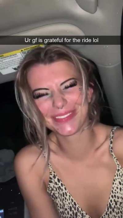 Your girlfriend was very thankful for the ride home