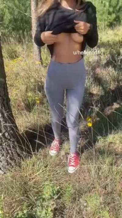 I wanted to feel the fresh air on my boobs too