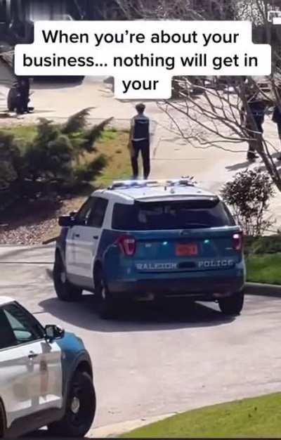 Amazon delivery driver walks straight through police standoff to deliver package