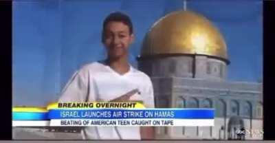 Israeli soldiers beating a Palestinian child. The soldiers got away with 45 day community service....