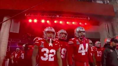 The Buckeyes entering The Shoe for the first ever College Football Playoff game in Columbus