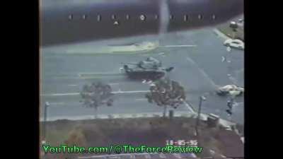 Stolen army tank leads police on pursuit through city streets.