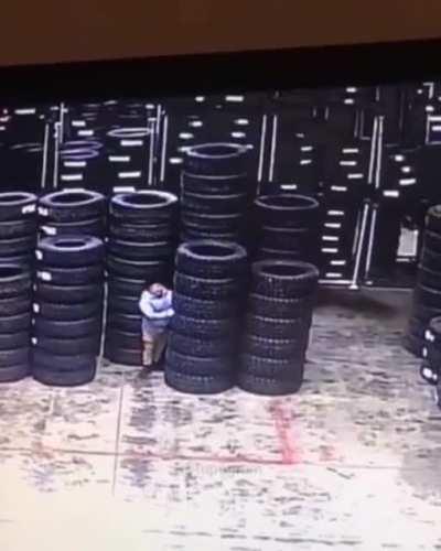 Idiot Nearly Tiring But Having A Goodyear.