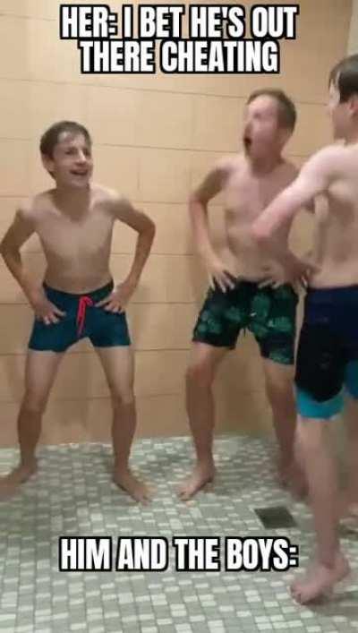 Vibing in the shower