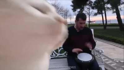 When you forget about the gym battle and just vibe to the music