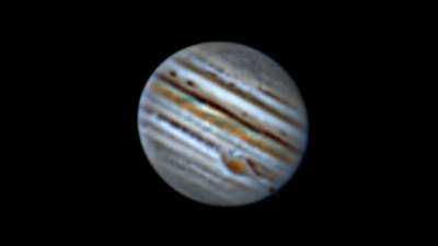 Jupiter and Callisto 2 hour time-lapse though a 10