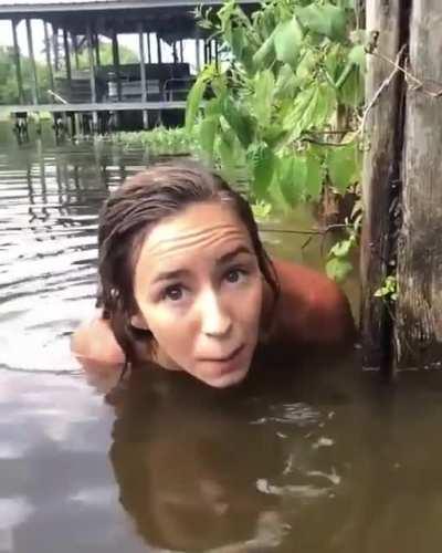 Girl Catches a Huge Catfish