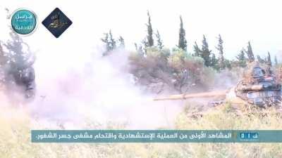Al-Nusra VBIED assault against SAA forces besieged in Jisr al-Shughour hospital - 5/10/2015