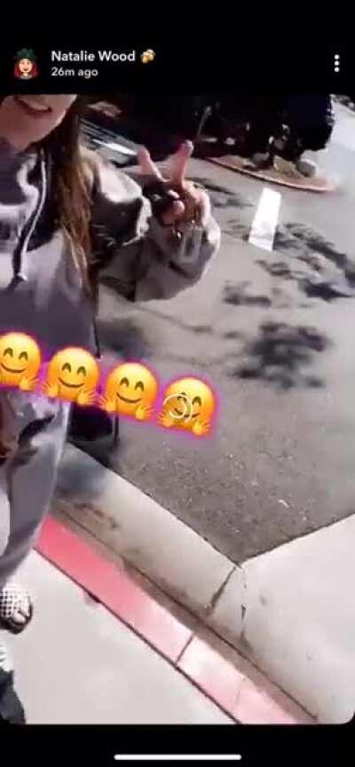 Old video of Kristina flashing on Natalie woods snapchat