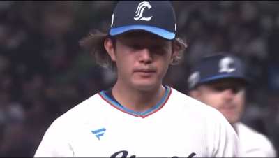 Lions starter Tatsuya Imai gets his 9th strikeout of the game on his 117th pitch to finish his 8 inning no hit 1 run outing