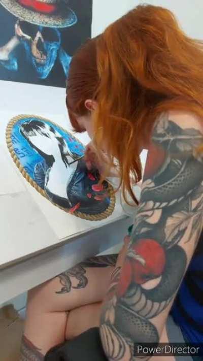 Me drawing a realistic Nico Robin