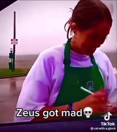 Zeus aint happy today