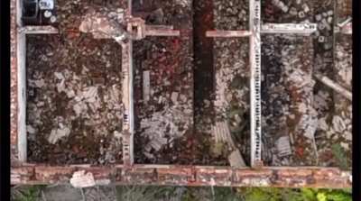 Masterbating Russian soldier hit with drone dropped grenade