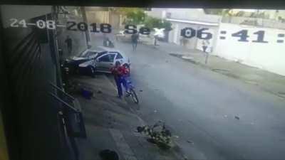 Motorcycle crash in Brazil