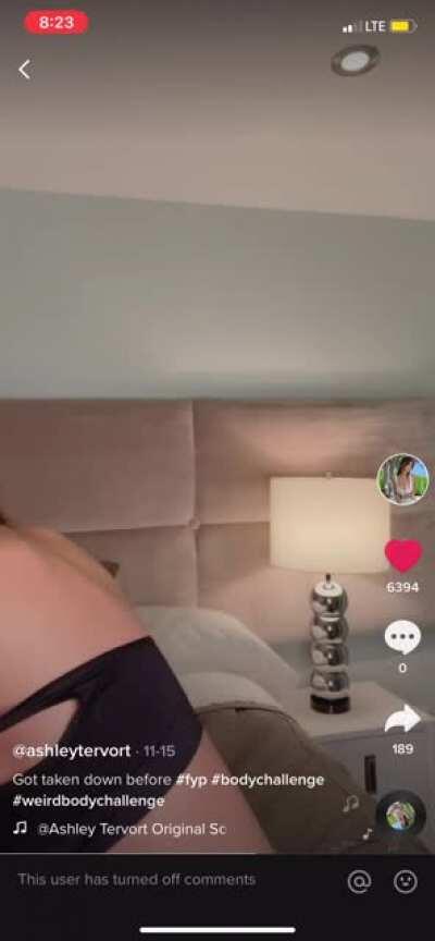 Imagine waking up next to this. (Somehow her breasts look even more impressive on TikTok.)