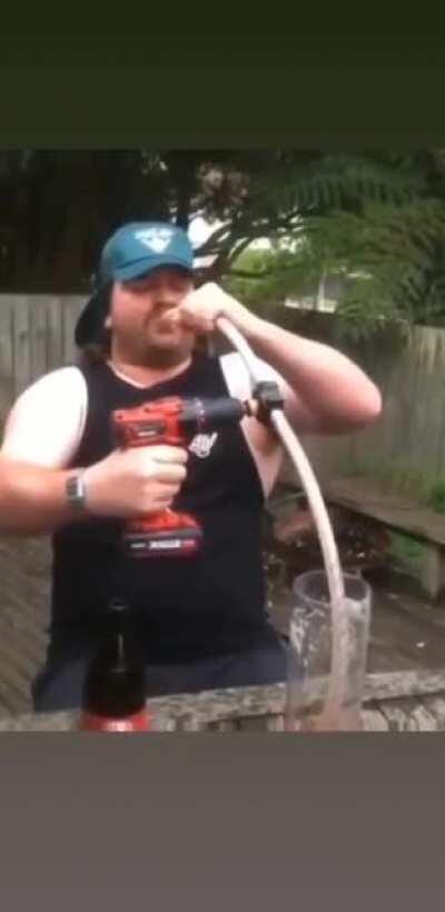 Look how I fast I can drink beer