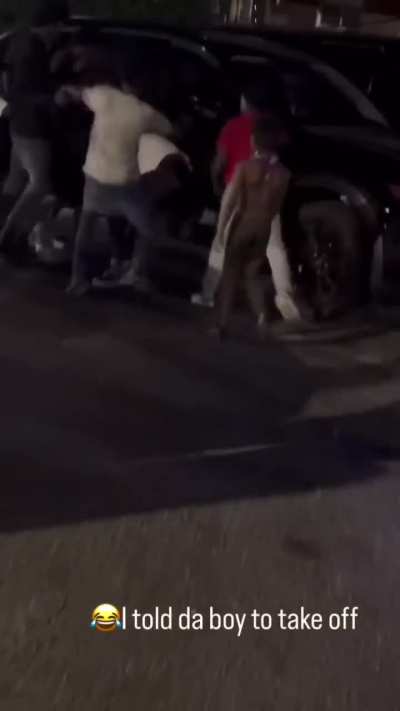 Man getting beat down in the Temp