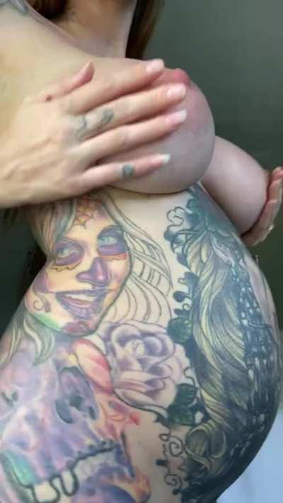 They’re so heavy and ready for your dick to slide in between 😚