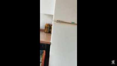 Just watching his favorite movie