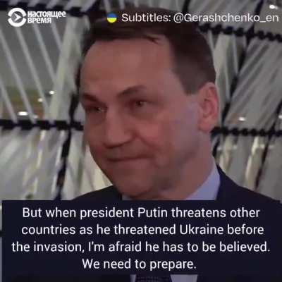 Polish Foreign Minister Radosław Sikorski: 