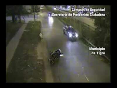 Possibly the silliest motorcycle accident ever