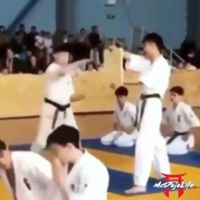 Holding the wood plank