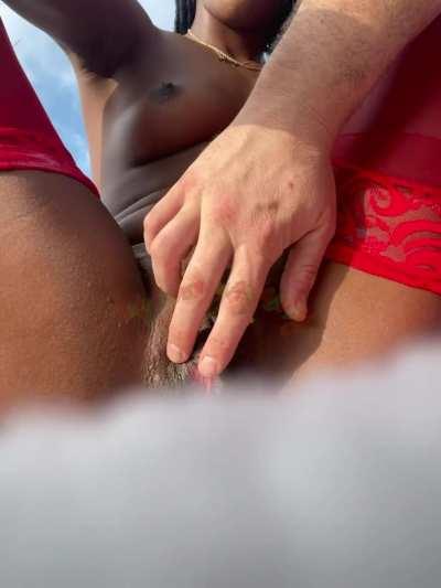 Love when he plays with my pussy before he licks it & sticks it deep