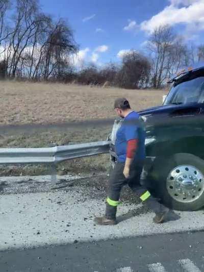 Tow truck wrecks en route to tow wrecked car