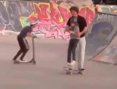 Skaters crashing