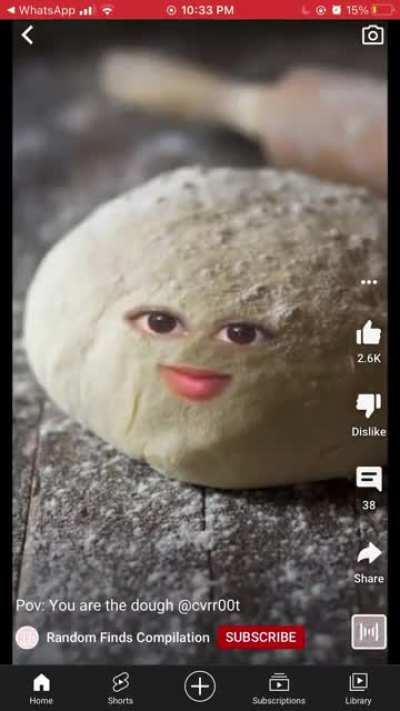 molesting bread dough
