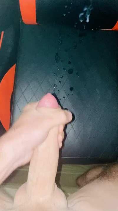 A huge cumshot from my massive cock