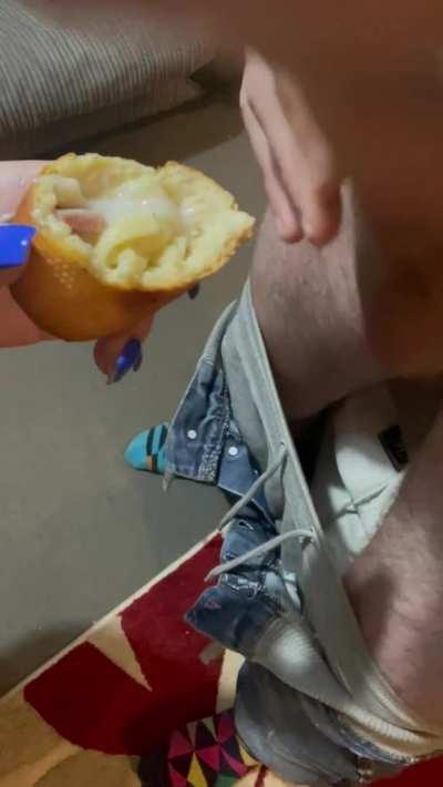 Cumbonara and garlic bread 🤤