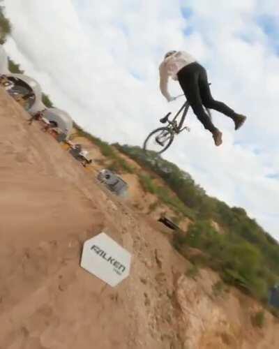 Technically flying a drone but just imagine the camera man is in creative mode.