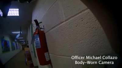 Police release footage of officers neutralizing the shooter who killed multiple children and teachers at a Christian school in Nashville yesterday 03/27/2023