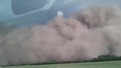 Tormenta distópica en La Pampa