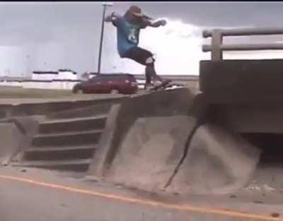 Skating on an exit ramp
