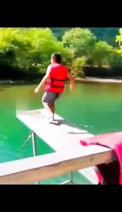 hesitating at the last moment