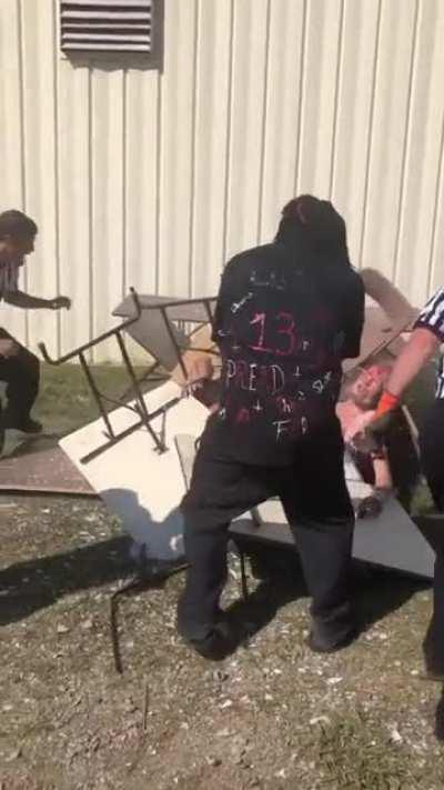 Couple of ding dongs jump off a building.