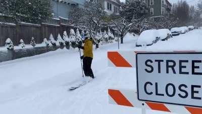 Backyard Skiing! Have fun Seattle!