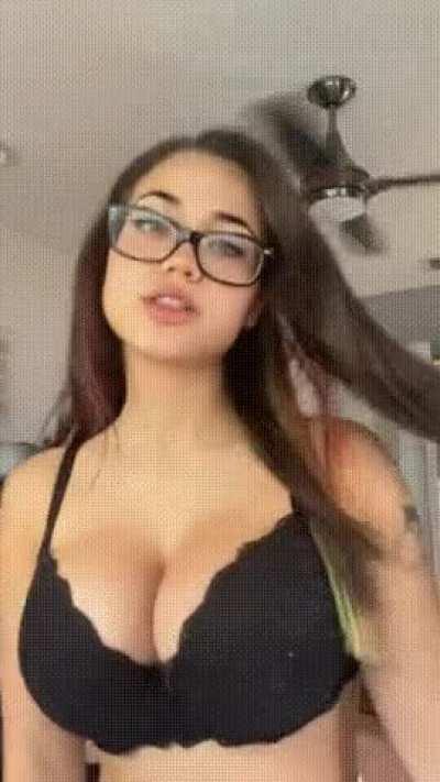 Black bra & glasses