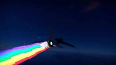 NYAN CAT ON AFTERBURNER