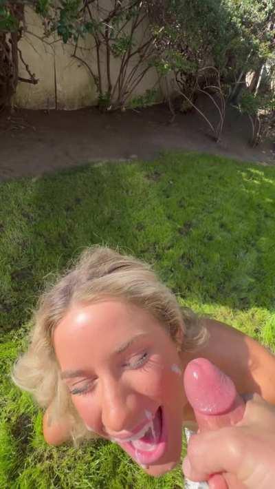 i begged for a big facial in the sun