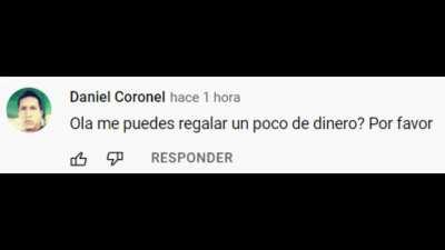 Los comentarios en los videos de Mr Beast en español son muy raros