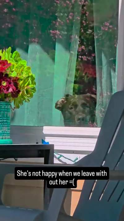 My Dramatic girl when we leave the house =(