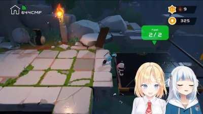 Amelia and Gura try the british accent