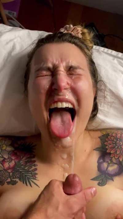 He got so excited when I asked him to cum on my face, this is what happened [MF] OC