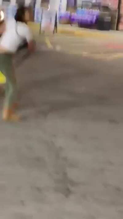 When you're losing a fight, use a gas pump