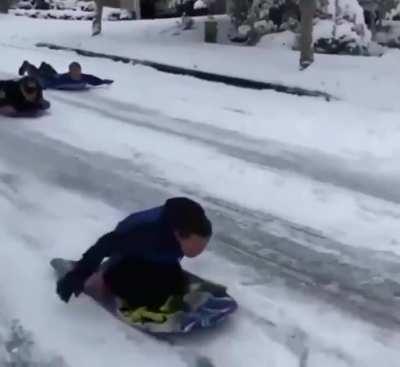 Shamelessly Stolen...A neighbor called the police to stop kids from sledding down the road