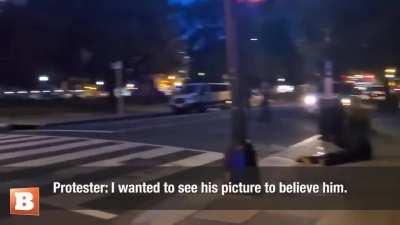 Cops responding to protestor